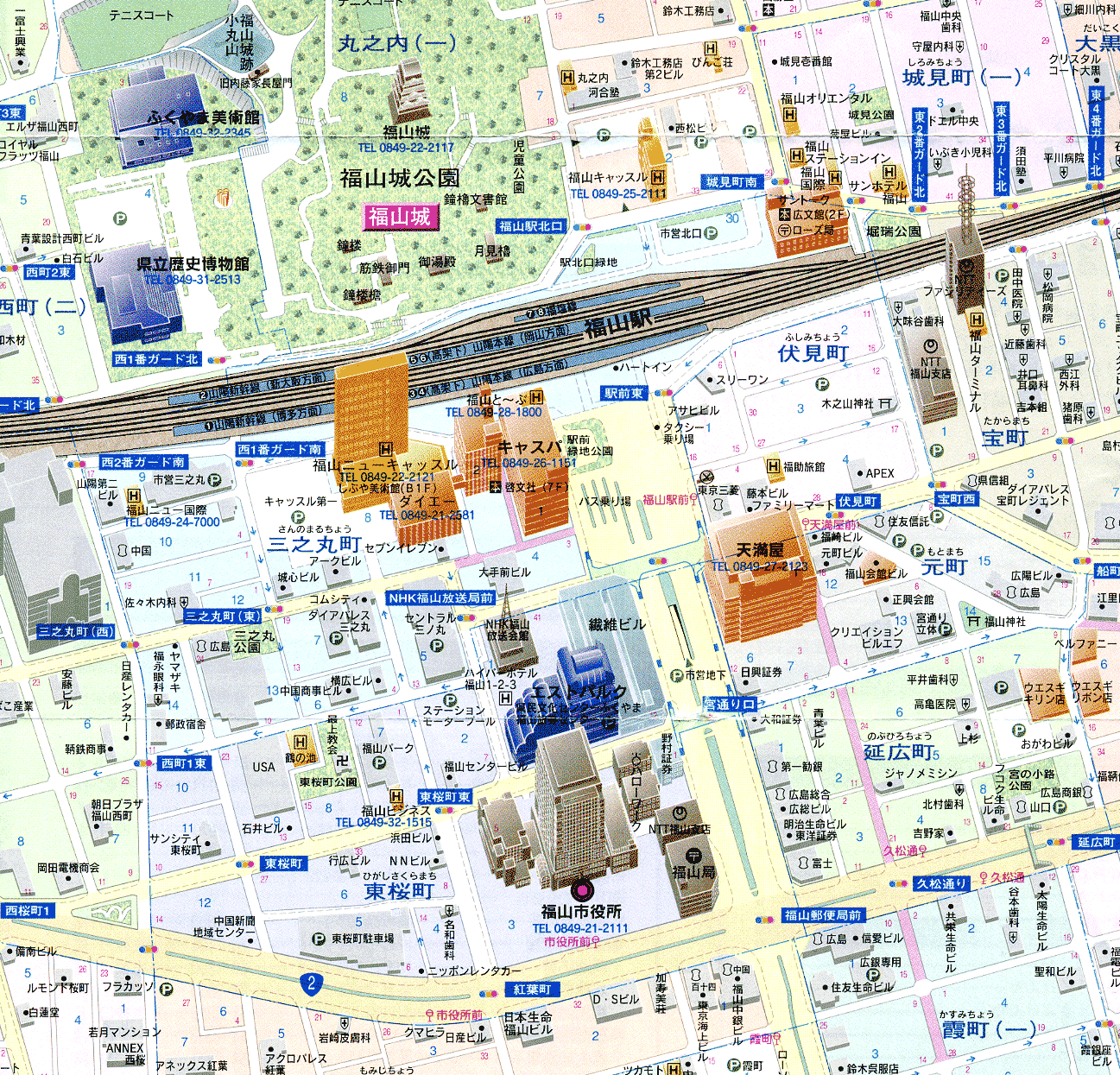 平成14年の中心部の地図
