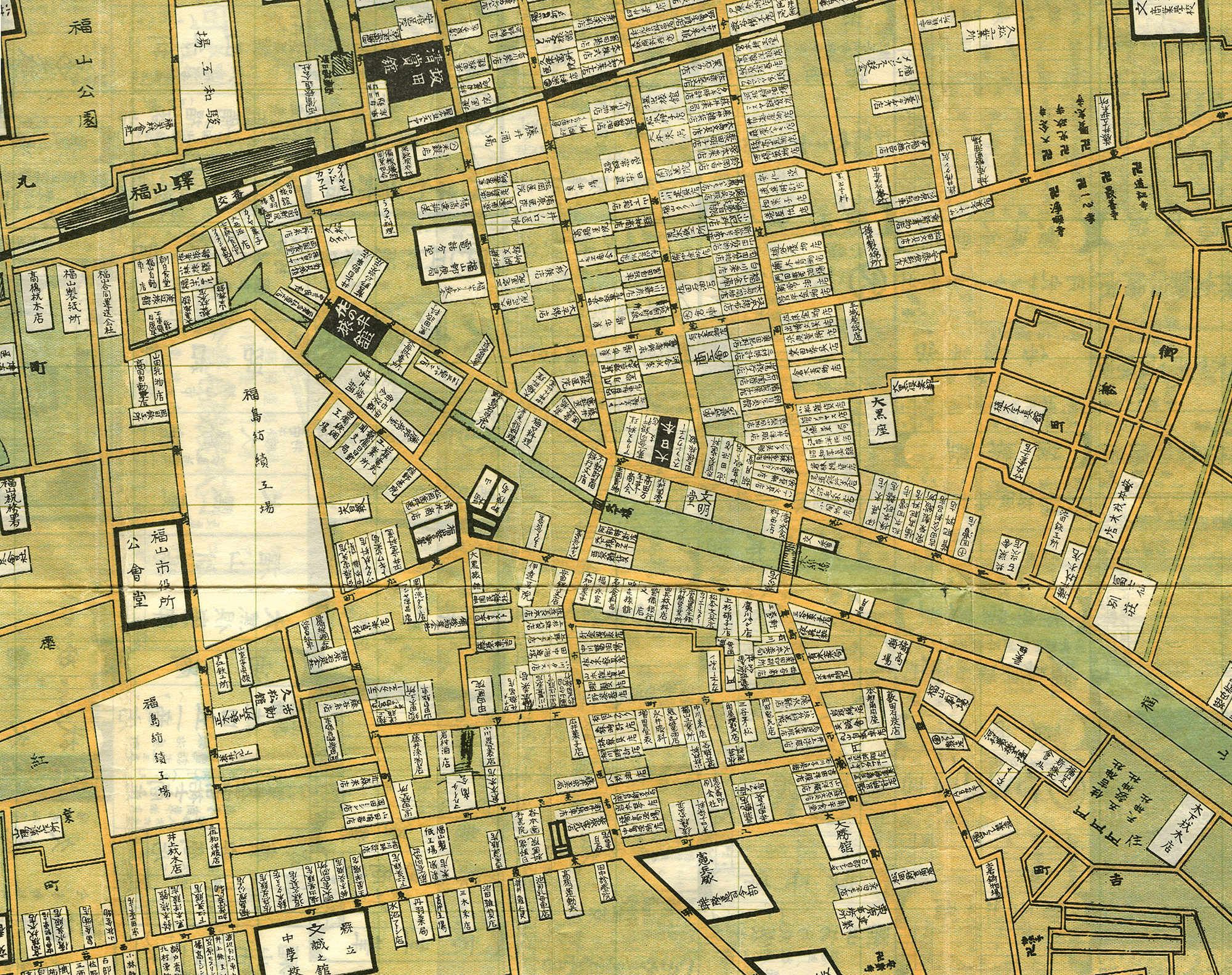 昭和3年中心市街地地図