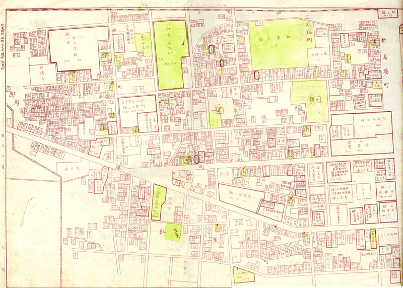 昭和30年の駅南地図